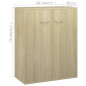 Buffet Chêne sonoma 60x30x75 cm Bois d ingénierie