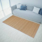 Tapis en bambou marron à latte rectangulaire 150 x 200 cm