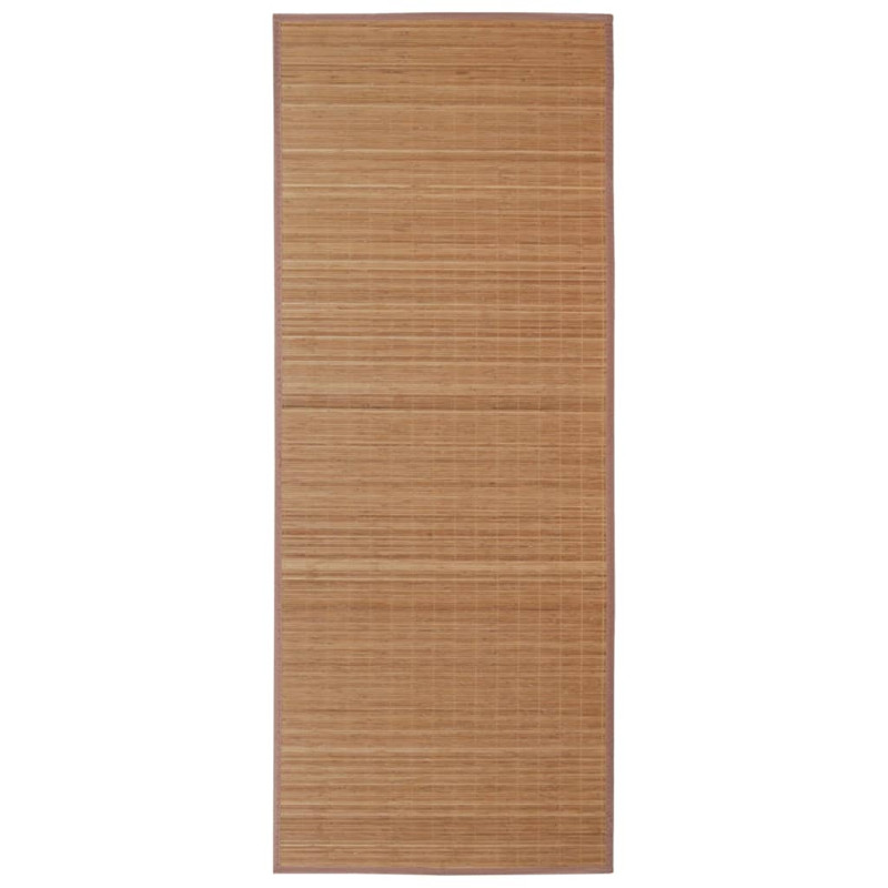 Tapis en bambou marron à latte rectangulaire 150 x 200 cm