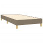 Cadre de lit sans matelas taupe 80x200 cm tissu