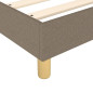 Cadre de lit sans matelas taupe 80x200 cm tissu