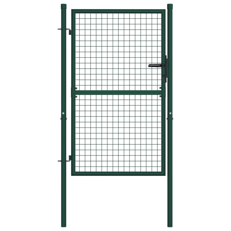 Portail de clôture acier 100x125 cm vert