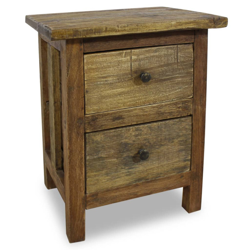 Table de chevet bois massif d acajou 40x30x51 cm