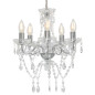 Lustre avec perles de cristal Argenté Rond 5 x E14