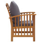 Chaises de jardin avec coussins lot de 2 Bois d acacia massif