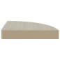 Étagère d angle murale Chêne et blanc 35x35x3,8 cm MDF