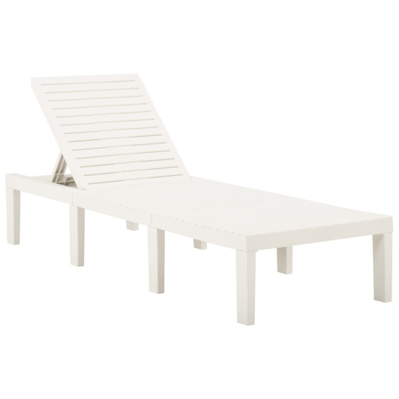 Chaise longue plastique blanc