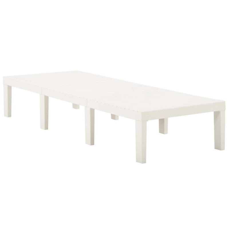 Chaise longue plastique blanc