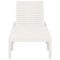 Chaise longue plastique blanc