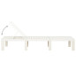 Chaise longue plastique blanc