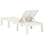 Chaise longue plastique blanc