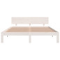 Cadre de lit sans matelas blanc bois de pin massif 160x200 cm