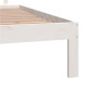 Cadre de lit sans matelas blanc bois de pin massif 160x200 cm