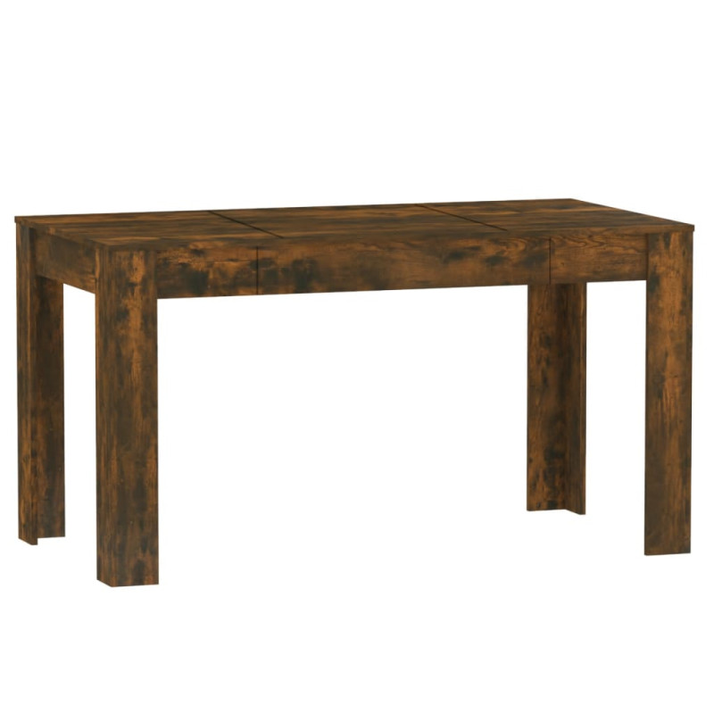 Table à manger chêne fumé 140x74,5x76 cm bois d ingénierie