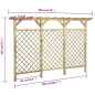 Clôture à treillis de jardin avec pergola 300x50x200 cm Pin