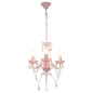 Lustre avec perles Rose Rond 3 x E14