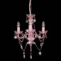 Lustre avec perles Rose Rond 3 x E14