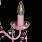 Lustre avec perles Rose Rond 3 x E14