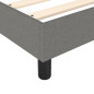 Cadre de lit sans matelas gris foncé 140x200 cm tissu