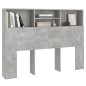 Armoire de tête de lit Gris béton 140x19x103,5 cm