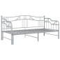 Cadre de canapé lit extensible sans matelas gris métal 90x200cm