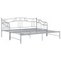 Cadre de canapé lit extensible sans matelas gris métal 90x200cm