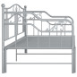 Cadre de canapé lit extensible sans matelas gris métal 90x200cm