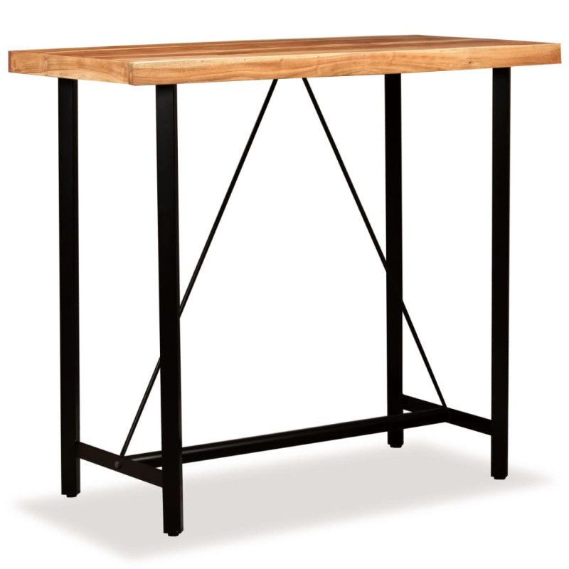 Table de bar Bois massif d acacia 120x60x107 cm