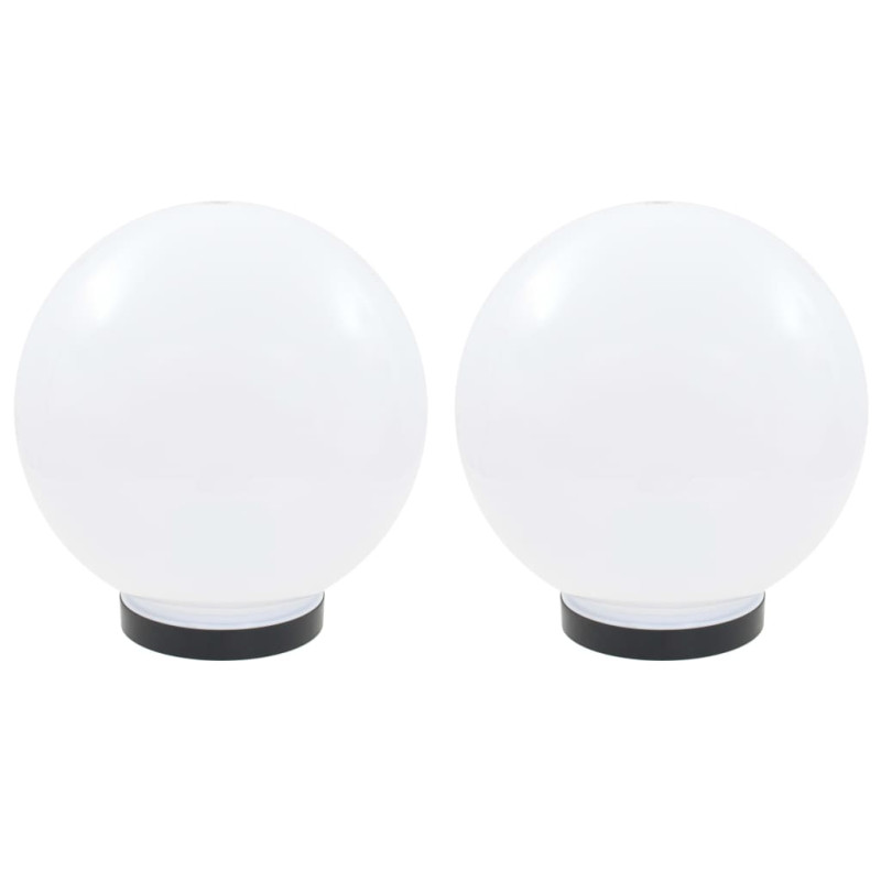 Lampe à LED sous forme de boule 2 pcs Sphérique 25 cm PMMA 