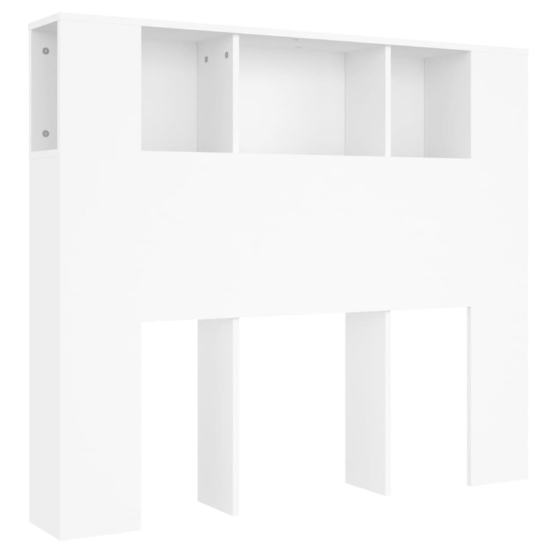 Armoire de tête de lit blanc 120x18,5x102,5 cm