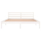 Cadre de lit sans matelas bois de pin massif 160x200 cm blanc