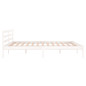 Cadre de lit sans matelas bois de pin massif 160x200 cm blanc