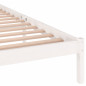 Cadre de lit sans matelas bois de pin massif 160x200 cm blanc