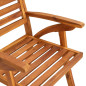 Chaises de jardin lot de 3 Bois d acacia solide