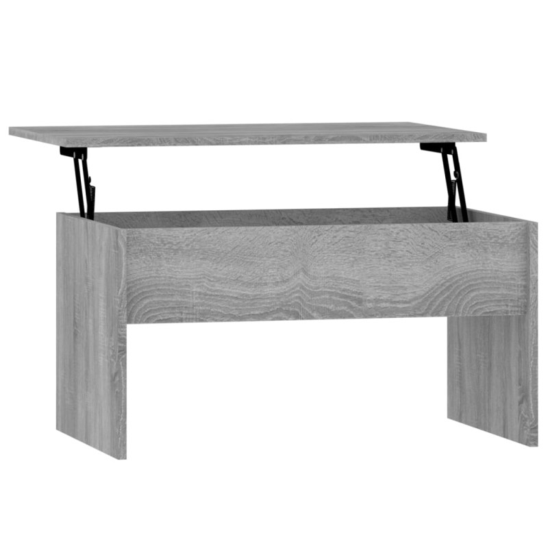 Table basse Sonoma gris 80x50,5x41,5 cm Bois d ingénierie