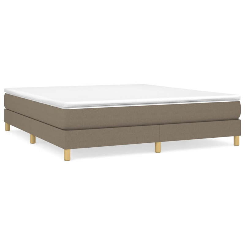 Cadre de lit sans matelas taupe 180x200 cm tissu