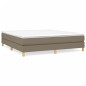 Cadre de lit sans matelas taupe 180x200 cm tissu