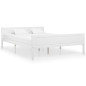 Cadre de lit sans matelas bois massif de pin blanc 140x200 cm