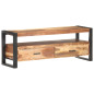 Meuble TV 120x35x45 cm Bois massif avec finition miel