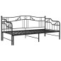 Cadre de canapé lit extensible sans matelas Noir Métal 90x200cm