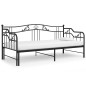 Cadre de canapé lit extensible sans matelas Noir Métal 90x200cm