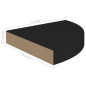 Étagère d angle flottante noir 25x25x3,8 cm MDF