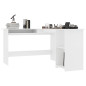 Bureau d angle en forme de L Blanc 120x140x75 cm