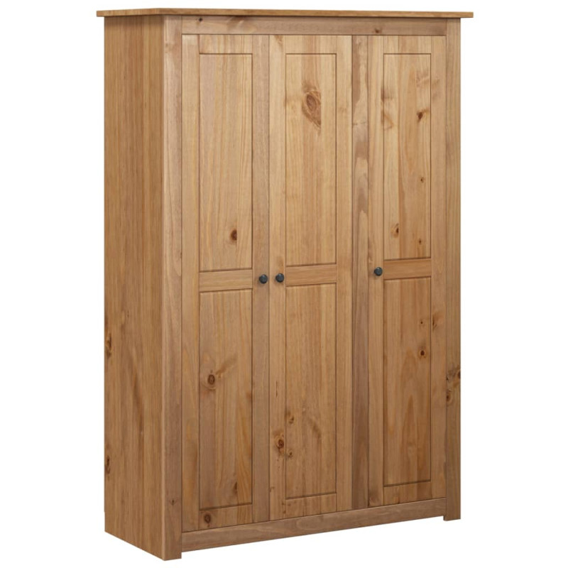 Garde robe à 3 portes 118x50x171,5 cm Pin Assortiment Panama