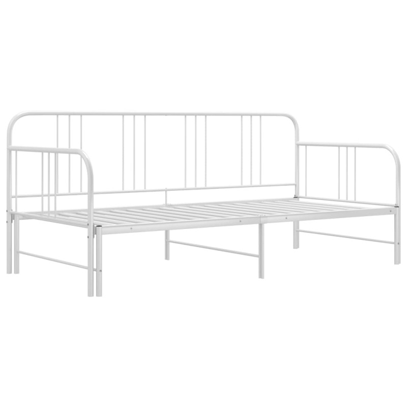 Cadre de canapé lit extensible sans matelas blanc 90x200 cm