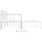 Cadre de canapé lit extensible sans matelas blanc 90x200 cm