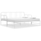 Cadre de canapé lit extensible sans matelas blanc 90x200 cm