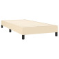 Cadre de lit sans matelas crème 90x200 cm tissu