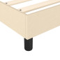 Cadre de lit sans matelas crème 90x200 cm tissu