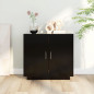 Buffet Noir 80x40x75 cm Bois d ingénierie